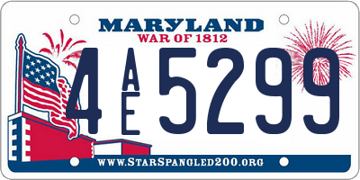 MD license plate 4AE5299