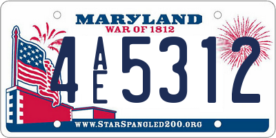 MD license plate 4AE5312