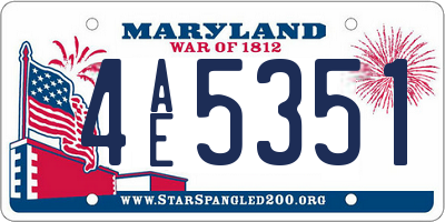 MD license plate 4AE5351