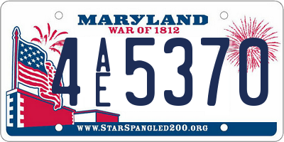 MD license plate 4AE5370