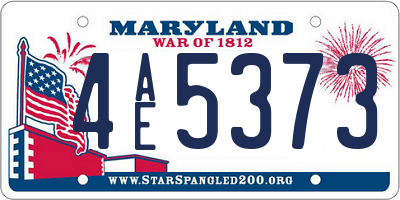 MD license plate 4AE5373