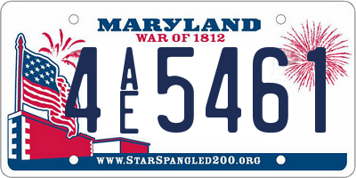 MD license plate 4AE5461