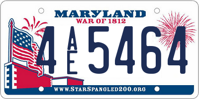 MD license plate 4AE5464