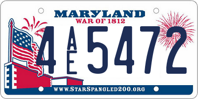 MD license plate 4AE5472