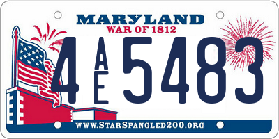 MD license plate 4AE5483