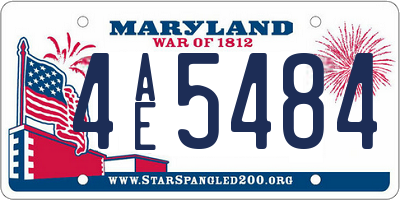 MD license plate 4AE5484
