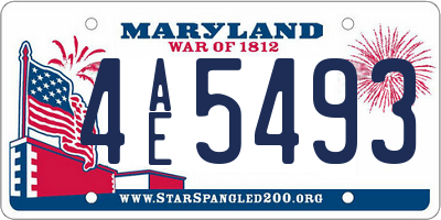 MD license plate 4AE5493