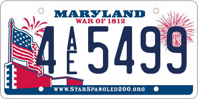 MD license plate 4AE5499