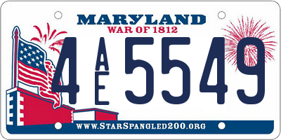 MD license plate 4AE5549