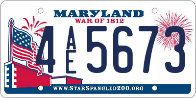 MD license plate 4AE5673