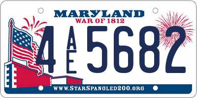 MD license plate 4AE5682