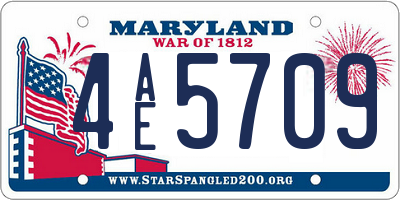 MD license plate 4AE5709