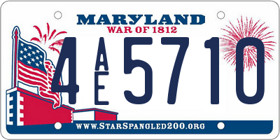 MD license plate 4AE5710