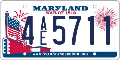 MD license plate 4AE5711