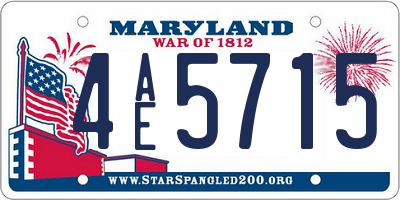 MD license plate 4AE5715