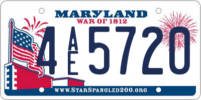 MD license plate 4AE5720
