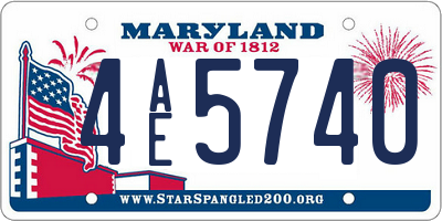 MD license plate 4AE5740
