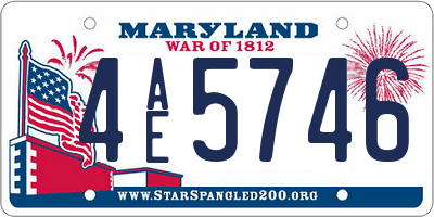 MD license plate 4AE5746