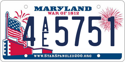MD license plate 4AE5751