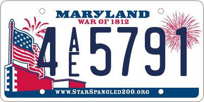 MD license plate 4AE5791