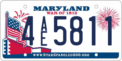 MD license plate 4AE5811