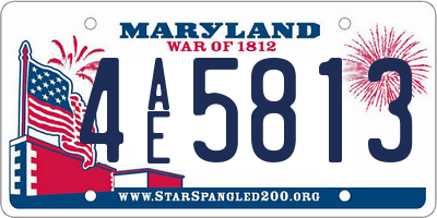 MD license plate 4AE5813