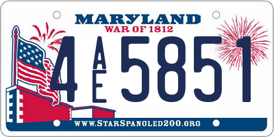 MD license plate 4AE5851