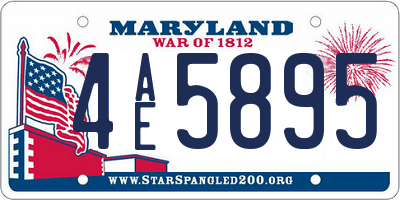 MD license plate 4AE5895