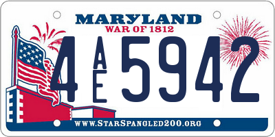 MD license plate 4AE5942