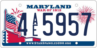 MD license plate 4AE5957