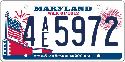 MD license plate 4AE5972