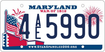 MD license plate 4AE5990