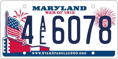 MD license plate 4AE6078