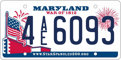 MD license plate 4AE6093