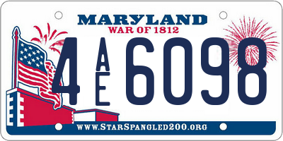 MD license plate 4AE6098