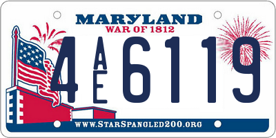 MD license plate 4AE6119