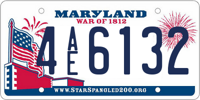 MD license plate 4AE6132
