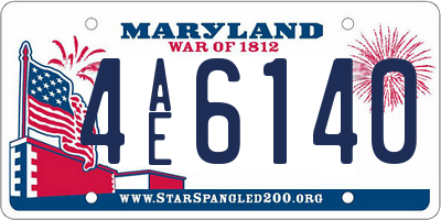 MD license plate 4AE6140