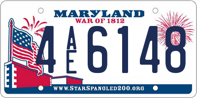 MD license plate 4AE6148