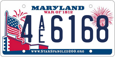 MD license plate 4AE6168
