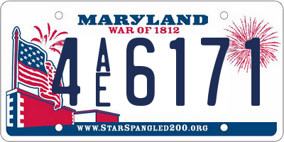 MD license plate 4AE6171