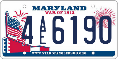 MD license plate 4AE6190