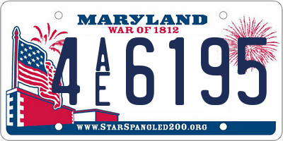 MD license plate 4AE6195