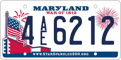 MD license plate 4AE6212