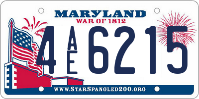 MD license plate 4AE6215