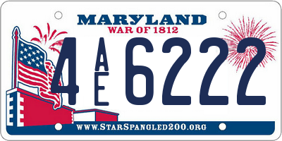 MD license plate 4AE6222