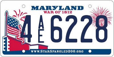 MD license plate 4AE6228