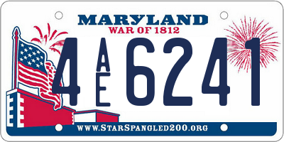 MD license plate 4AE6241