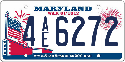 MD license plate 4AE6272