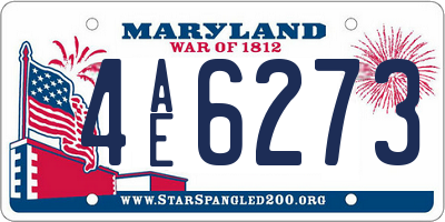 MD license plate 4AE6273